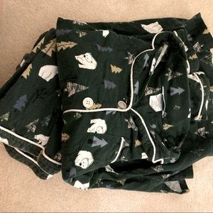 Polar bear flannel pajamas